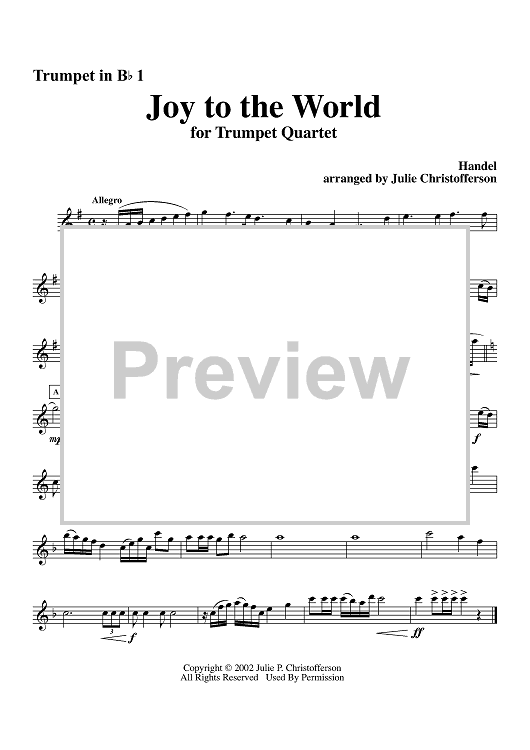 Joy to the World - Trumpet 1
