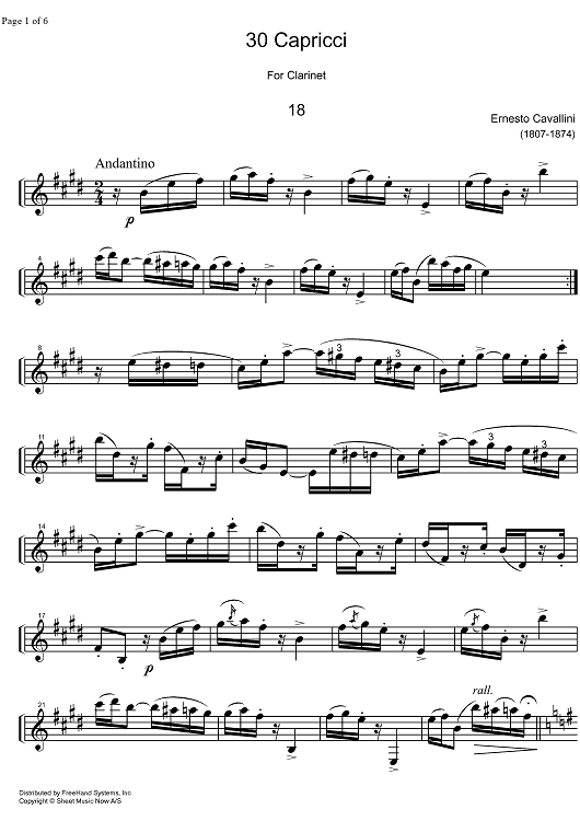 Capriccio No.18 E Major