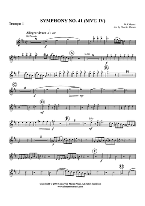 Symphony No. 41, Mvt. IV - Trumpet 1