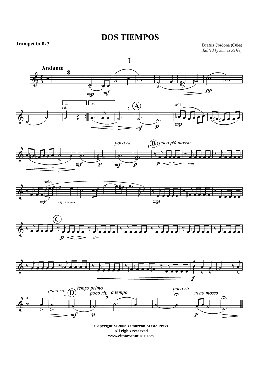 Dos Tiempos - Trumpet 3 in B-flat