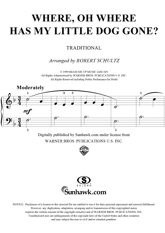 Where, Oh Where Has My Little Dog Gone?