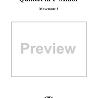 Piano Quintet, Op. 34a, Movement 2 - Piano Score