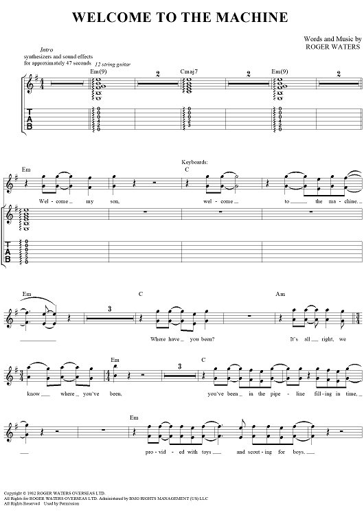 Welcome to the Machine