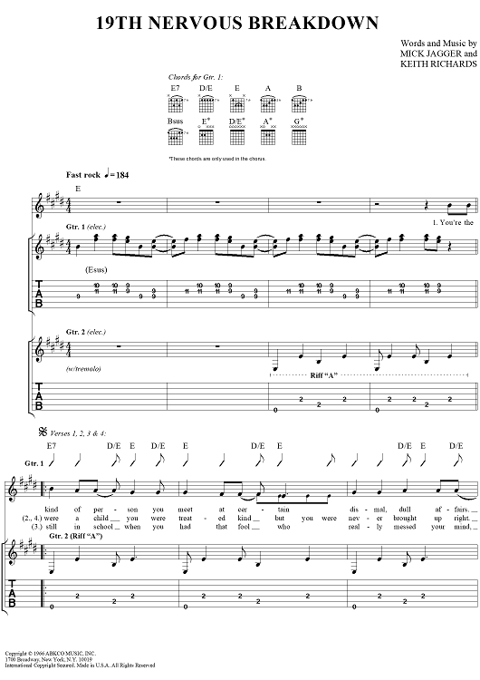 19th Nervous Breakdown