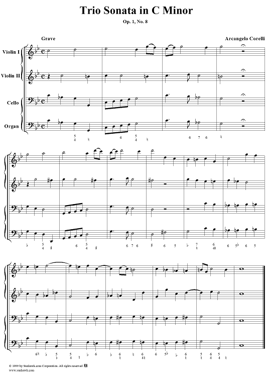 Trio Sonata in C minor - Op. 1 no. 8