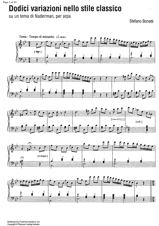 12 variazioni nello stile classico