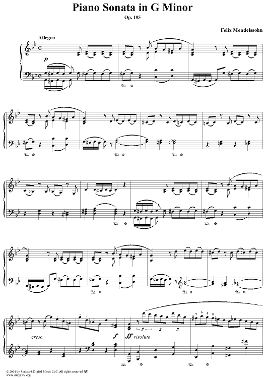 Piano Sonata in G Minor, Op. 105