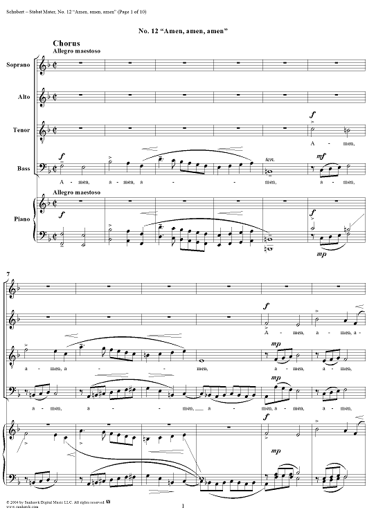 Stabat Mater, D383, No. 12: "Amen, amen, amen"