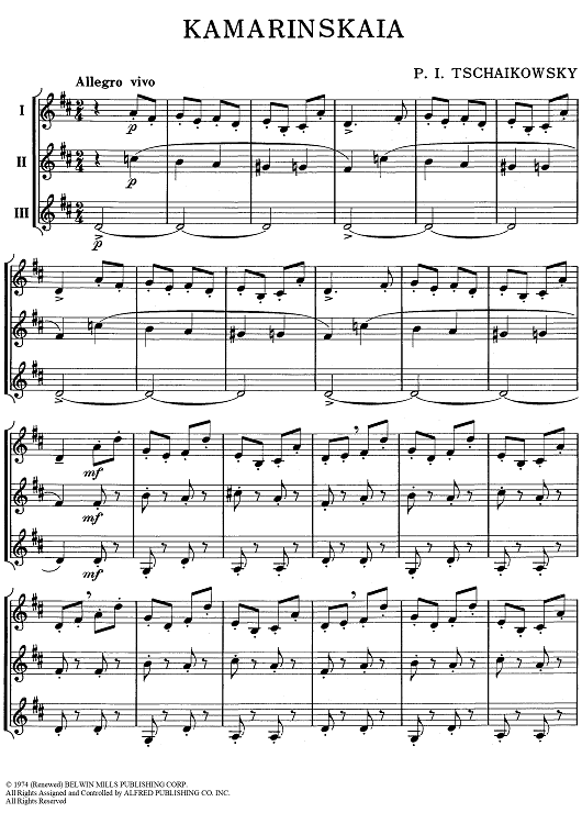 Kamarinskaia - Horn in F