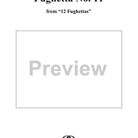 Fughetta No. 11 from "Twelve Fughettas", Op. 123a