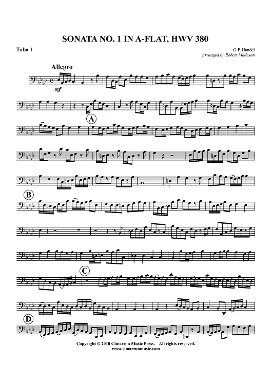 Sonata No. 1 in Ab, HWV 380 - Tuba 1