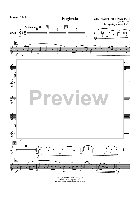 Fughetta - Trumpet 1 in Bb
