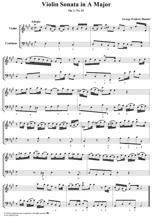 Violin Sonata in A major, HWV 372