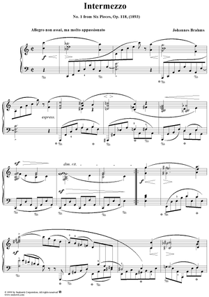 Intermezzo in A minor, op. 118, no. 1