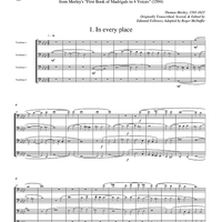 Two Madrigals, Vol. 6 - from Morley's "First Book of Madrigals to 4 Voices" (1594) - Score
