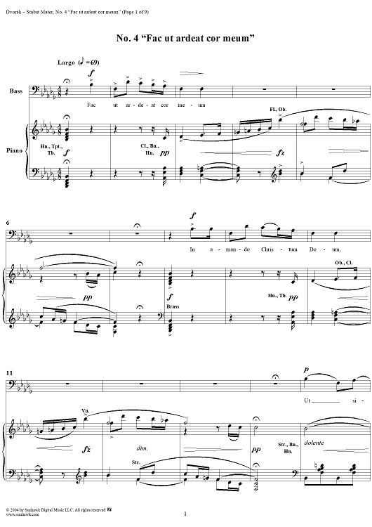 Stabat Mater, Op. 58: No. 4, Fac Ut Ardeat Cor Meum