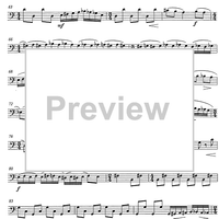 Konzert for horn and string orchestra op.107 [set of parts] - Double Bass