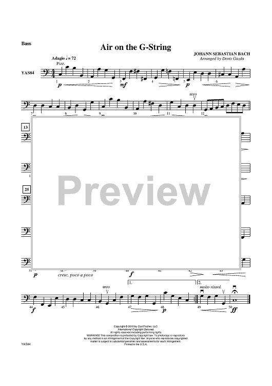 Air on the G-String - Bass