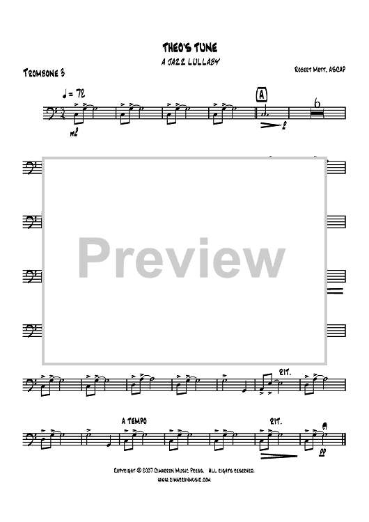 Theo's Tune - Trombone 3