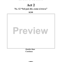 Sol può dir, come si trova, No. 12 from "Il Re Pastore", Act 2 (K208) - Full Score