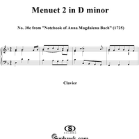 Minuet II in D Minor from the Notebook of Anna Magdelena Bach