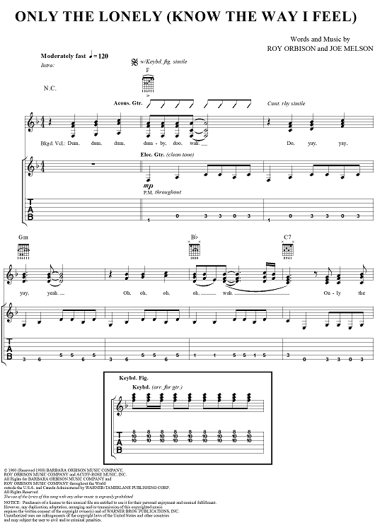 Only the Lonely (Know the Way I Feel)