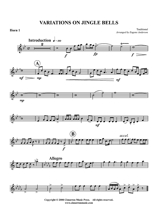 Holiday Treats, Volume 4 - Horn 1