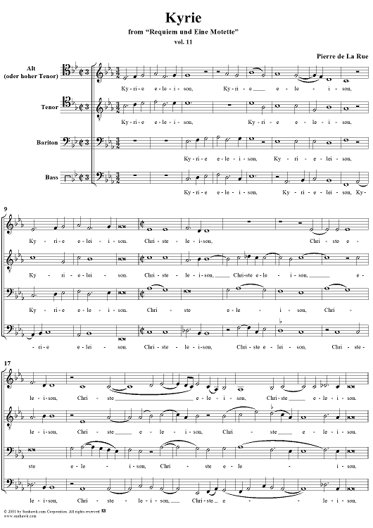 Kyrie, from "Requiem und Eine Motette", Vol.11