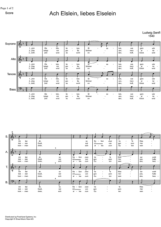 Ach Elslein, liebes Elselein