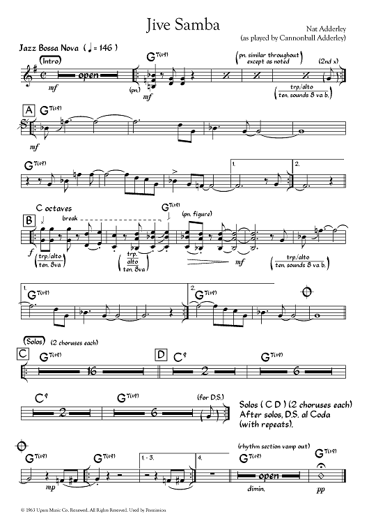 Jive Samba - Bb Instruments