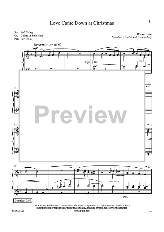 Love Came Down at Christmas