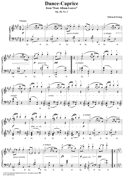 Albumblatt (Albumleaf), Op.28, No. 3: Dance-Caprice