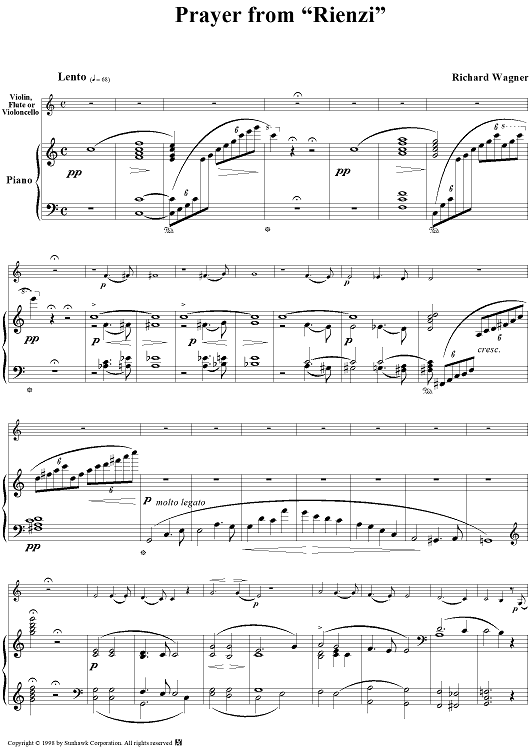 Rienzi, act 5: Prayer