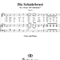 Die Schnürbrust - No. 1 from "28 Volkslieder"  WoO 32