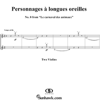 Le carnaval des animaux, No. 8: People with Long Ears - Score