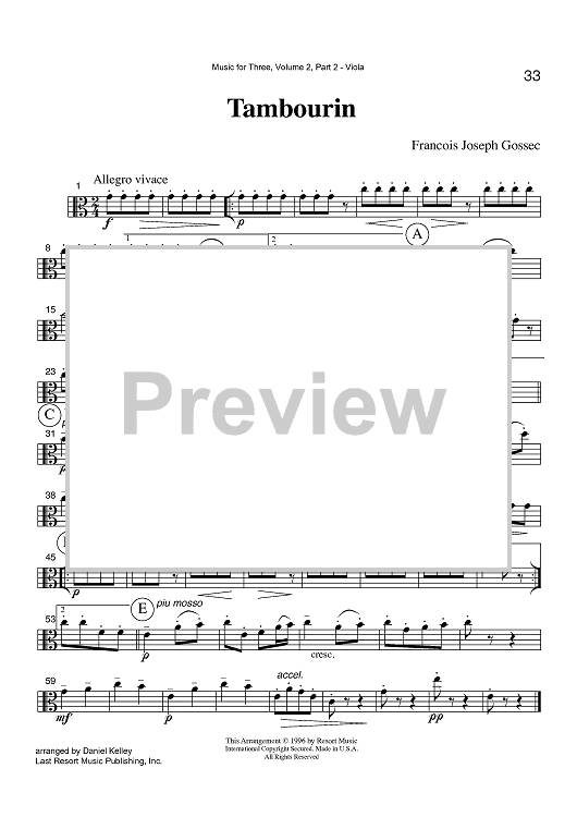 Tambourin - Part 2 Viola