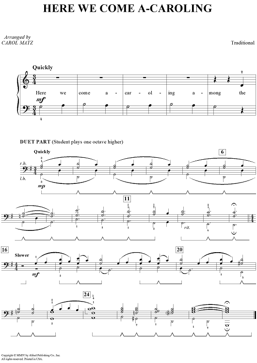 Here We Come A-Caroling