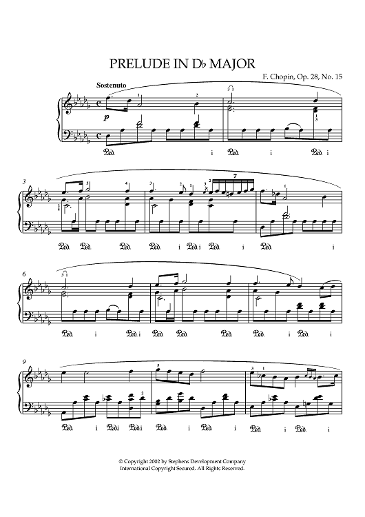 Prelude in Db Major, Op. 28, No. 15 (Raindrop)