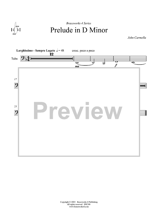 Prelude in D minor - Tuba
