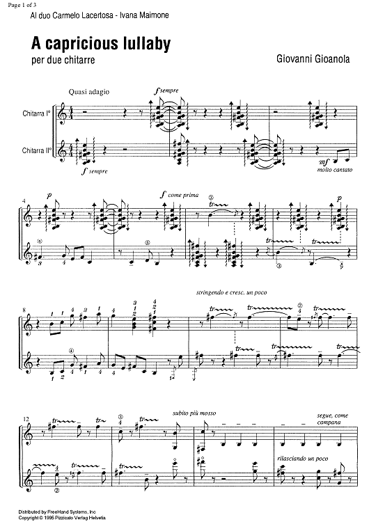 A capricious lullaby