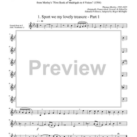Two Madrigals, Vol. 2 - from Morley's "First Book of Madrigals to 4 Voices" (1594) - Trombone 1 (opt. F Horn)