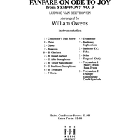 Fanfare On Ode to Joy - from Symphony No. 9 - Score