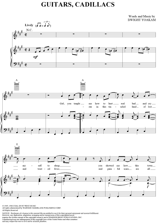 Guitars, Cadillacs