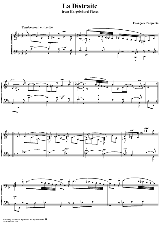 Harpsichord Pieces, Book 3, Suite 16, No. 6: La Distraite