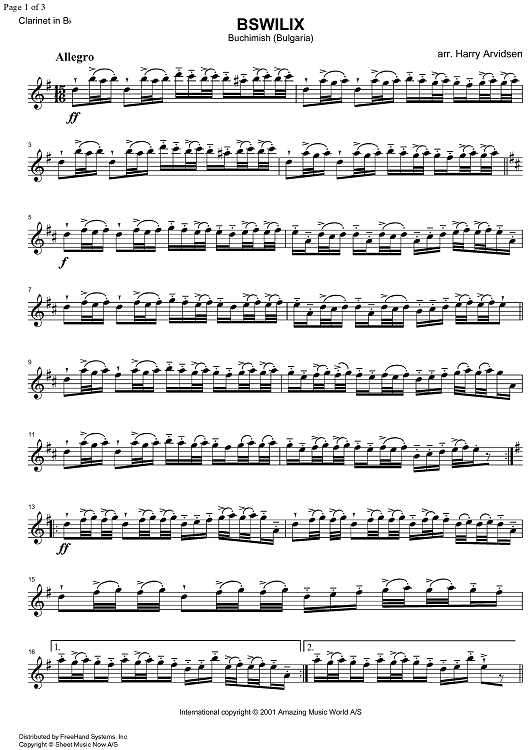 Buchimish - Clarinet in B-flat