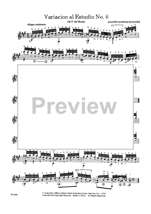Variacion al Estudio No. 6 (de P. del Moral)