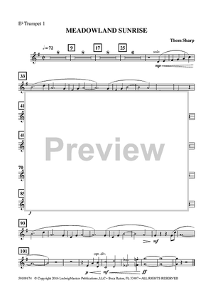 Meadowland Sunrise - Bb Trumpet 1