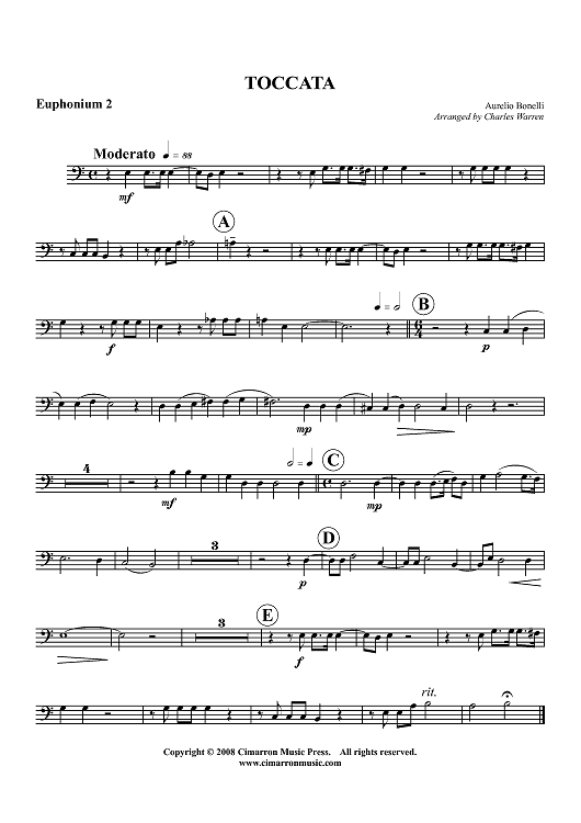 Toccata - Euphonium 2 BC/TC