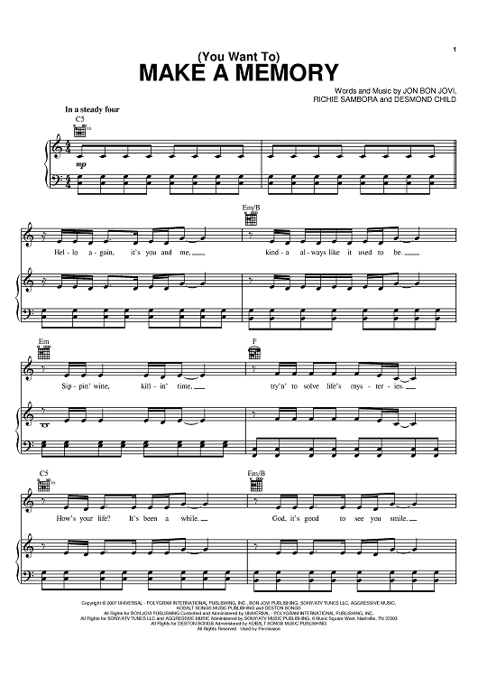 (You Want To) Make A Memory