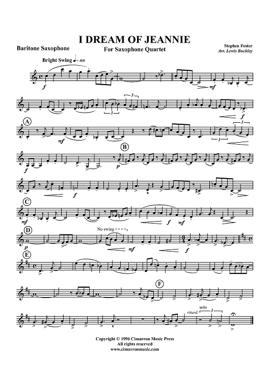 Stephen Foster Collection - Baritone Sax